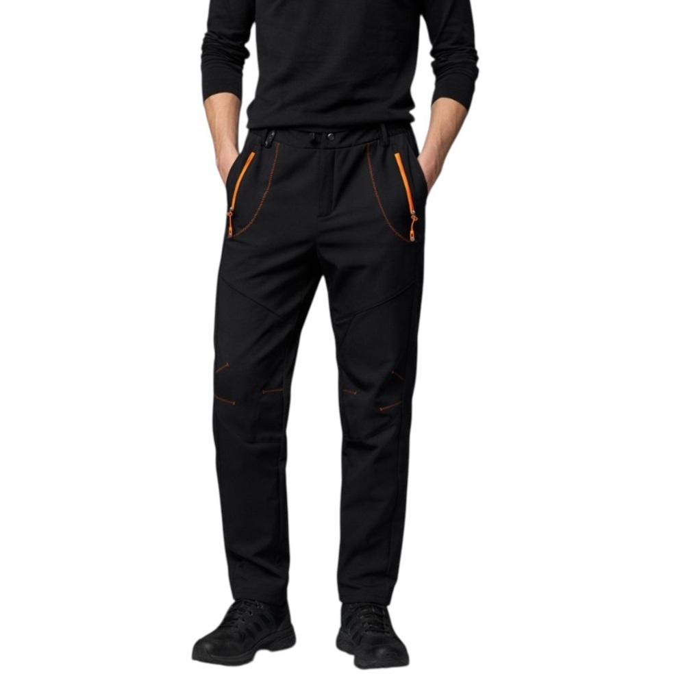 NEW Men's Black Fleece Lined Durable Outdoor Pants - Size Medium